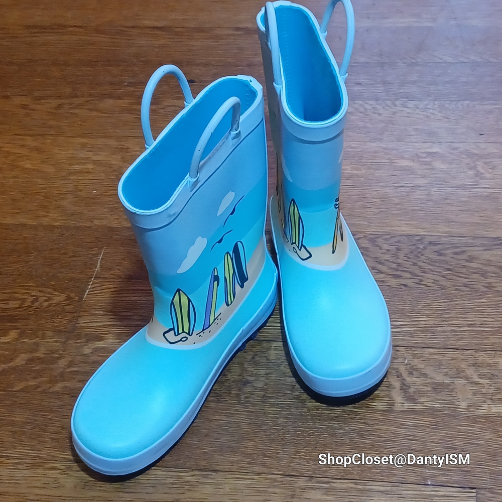 Cat & Jack Blue Kids Rain Boots with Surf Van Design - Picture 10 of 14